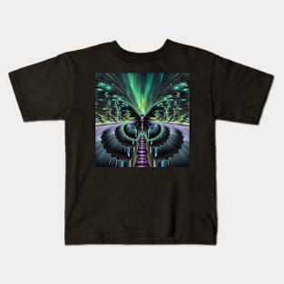 Aurora Borealis Butterfly Kids T-Shirt